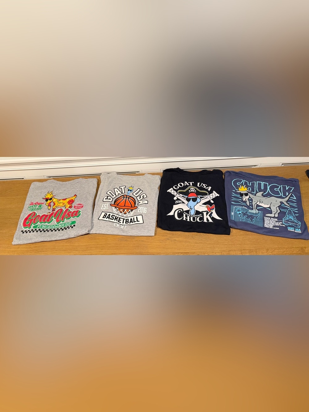 Set of 4 Goat USA t shirts youth xl